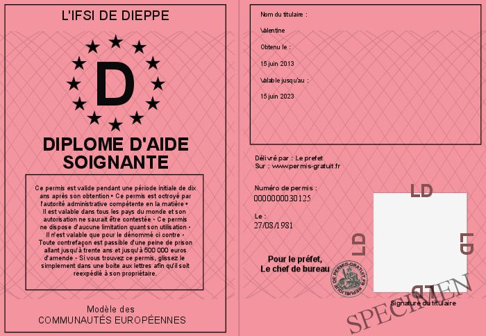 diplome d'aide soignante